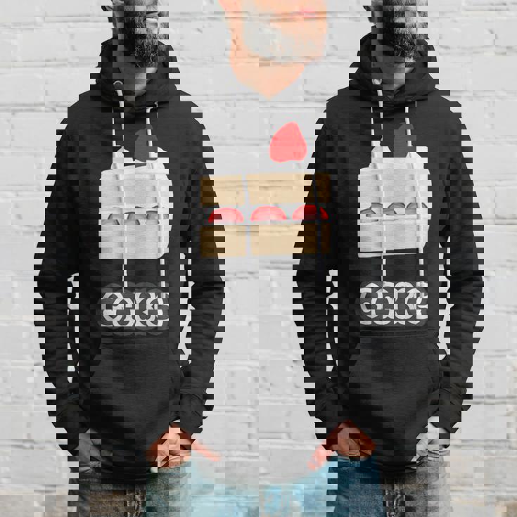 ショートケーキ『スイーツ ポップ』苺 イチゴのケーキ お菓子 おやつ 面白い かわいい パーカー 彼への贈り物