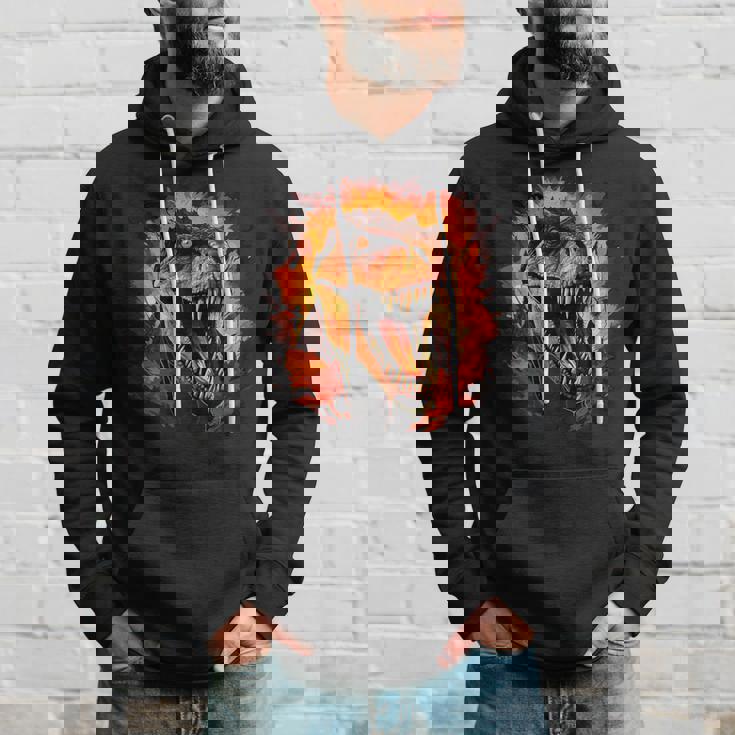 ジュラシックワールド ティラノサウルスレックス 恐竜の肖像画 パーカー 彼への贈り物