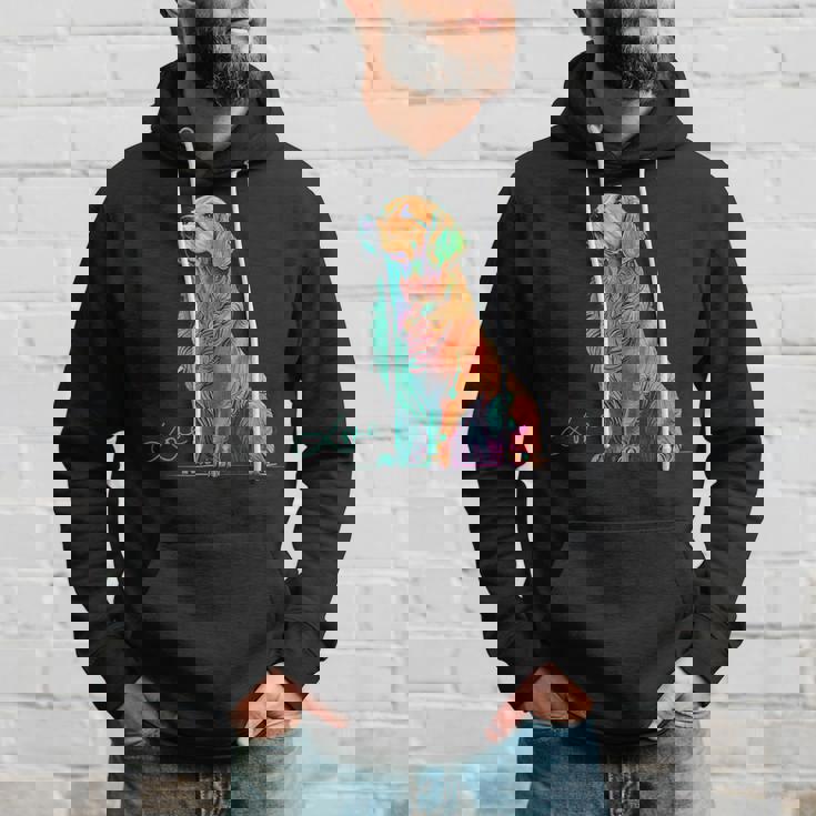 スウォッシュを持つゴールデンレトリバー、ゴールデンレトリバードッグ パーカー 彼への贈り物