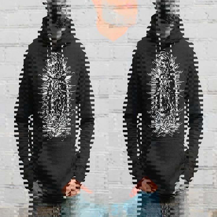 スケルトン メアリー チカーノ X バラ トラディショナル タトゥー フラッシュ パーカー 彼への贈り物