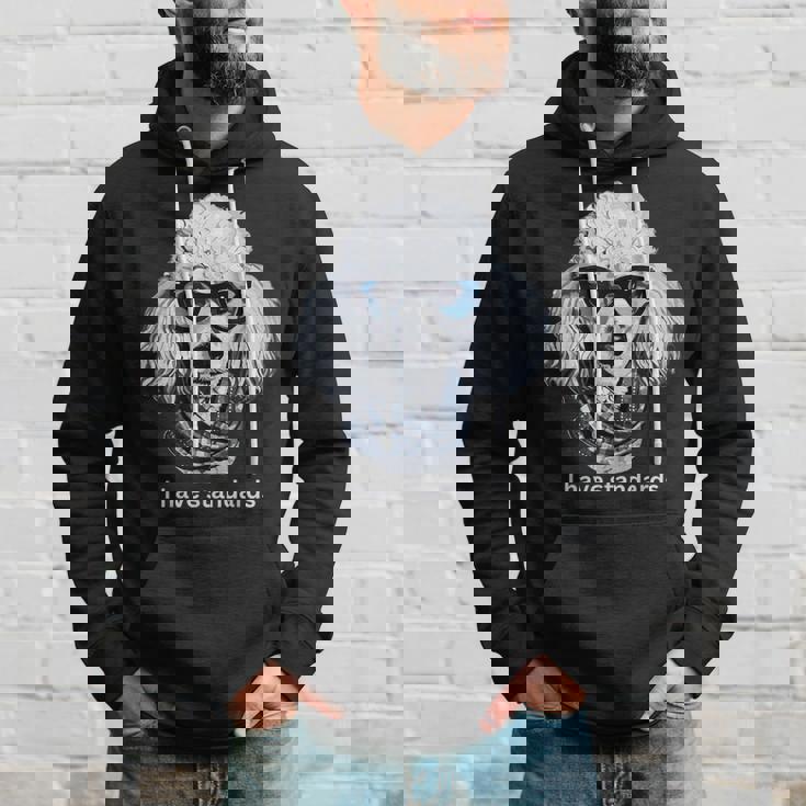 スタンダードプードル愛好家、I Havetandards、面白いプードルデザイン。 パーカー 彼への贈り物