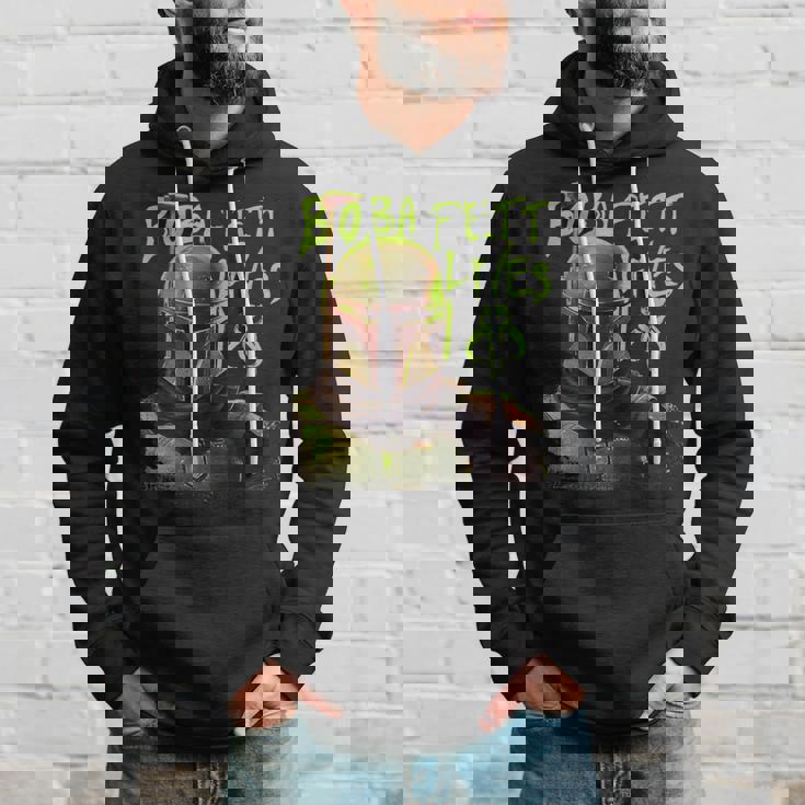 スター・ウォーズ ボバ・フェットの本 ネオン・ボバ・フェット・ライヴズ ポスター パーカー 彼への贈り物