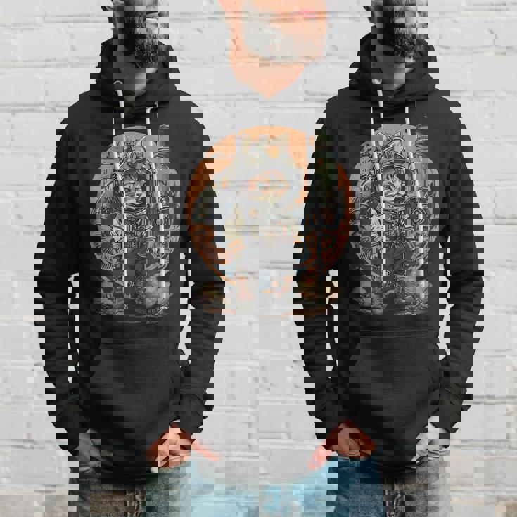 スチームパンク 猫 キティ 子猫 月 スペース スチームパンク パーカー 彼への贈り物