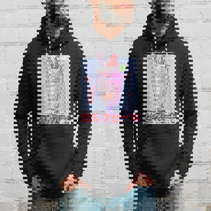 ストロベリー ミルクセーキ レトロ 90年代 2000年代 かわいい アニメ 美学 パーカー 彼への贈り物