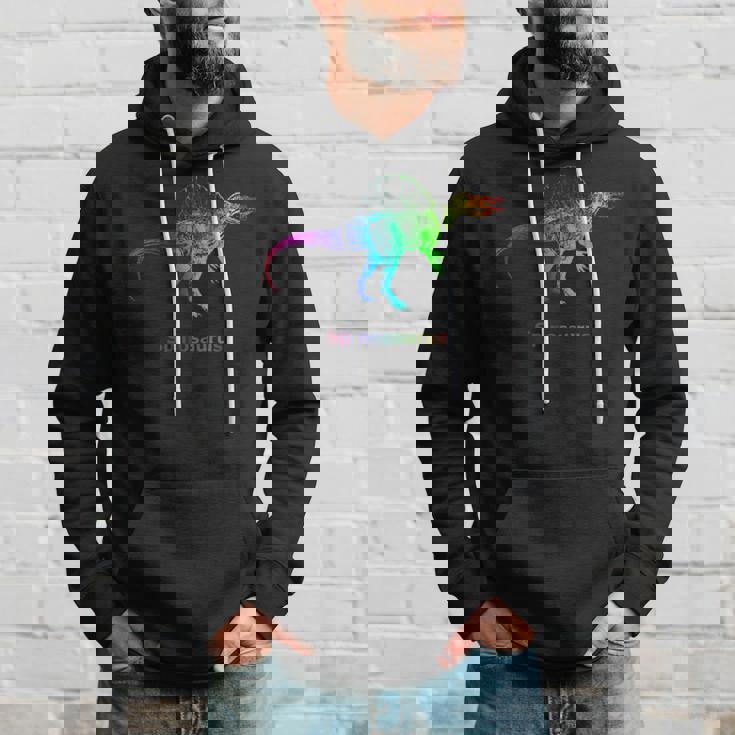 スピノサウルス 恐竜 レインボー スケルトン パーカー 彼への贈り物