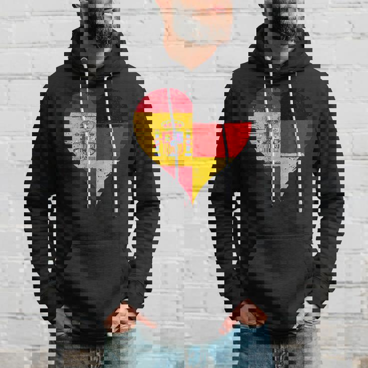 スペインとドイツのハーフaのかっこいい国旗 スペイン ドイツの国旗 Pain German Flag パーカー 彼への贈り物