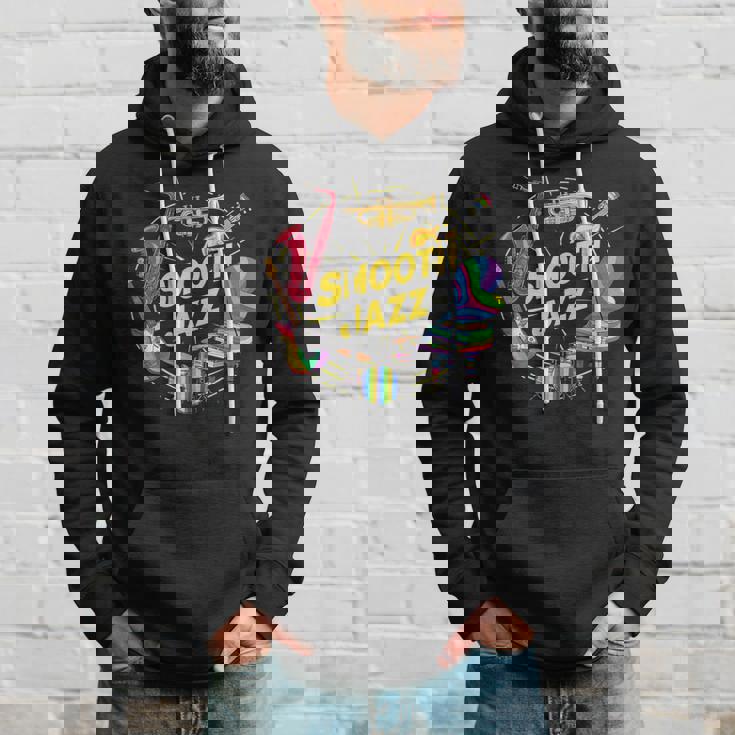 スムースジャズ カラフル 楽器 アート パーカー 彼への贈り物