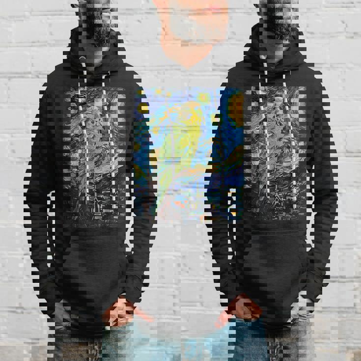 セキセイインコ オウム 鳥 星月夜 絵画 パーカー 彼への贈り物