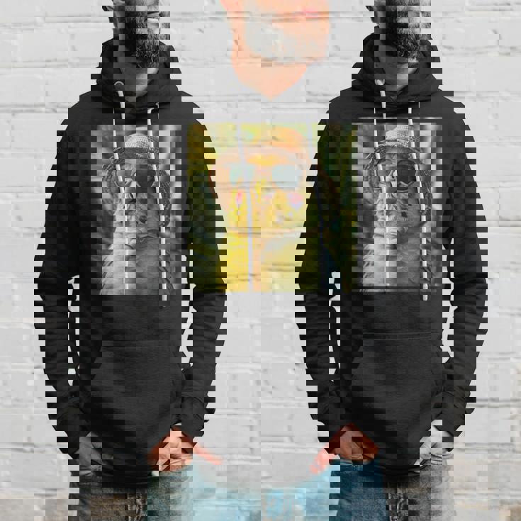 セキセイインコは休暇中、面白い動物、面白いオウム パーカー 彼への贈り物