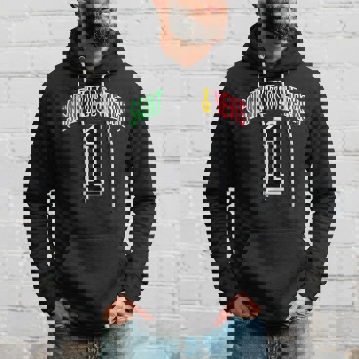 セントクリストファーネイビス 国旗 1 パーカー 彼への贈り物