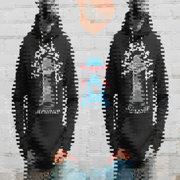 ゼブラヘッド脳侵略者面白いデザイン。 パーカー 彼への贈り物