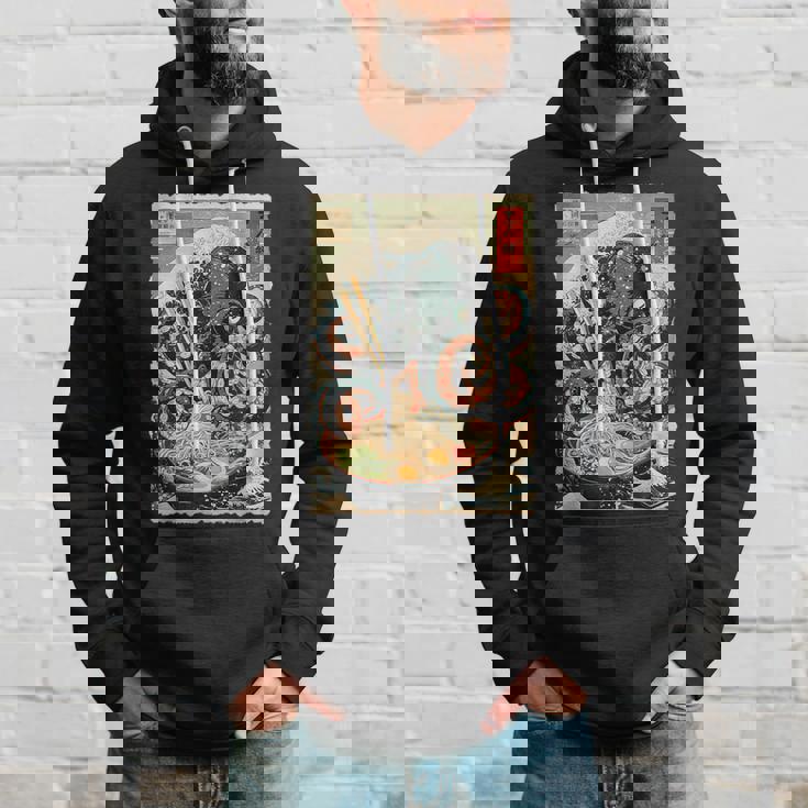 タコを食べる ラーメン 麺 和 漫画 アニメ 浮世絵 パーカー 彼への贈り物