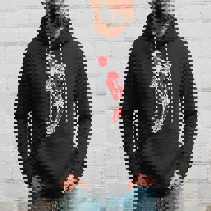 タンチョウサンケ 赤・白・黒鯉 パーカー 彼への贈り物