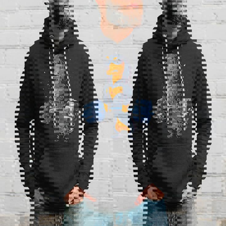 ダックスフント ウェイトリフティング 面白い デッドリフト メンズ フィットネス ジム ギフト パーカー 彼への贈り物