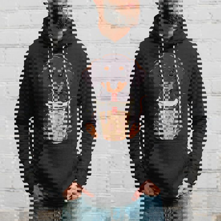 ダックスフンド ボバティー バブルティー アニメ カワイイ 犬 パーカー 彼への贈り物