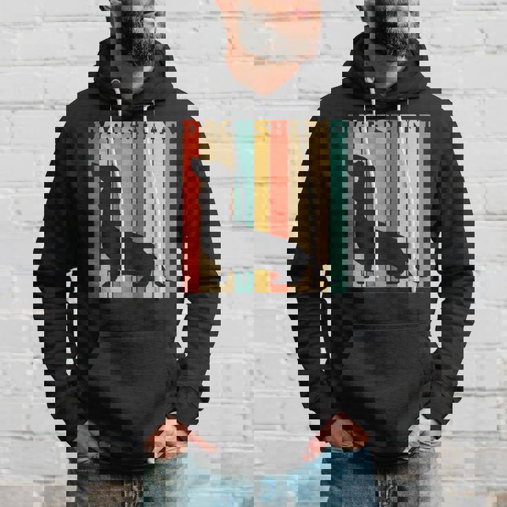 ダックスフンドのギフトレトロなスタイル パーカー 彼への贈り物