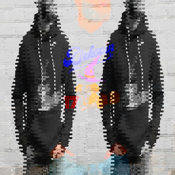 デコピン、デコイ、犬シャツ、No17、愛犬、コーイケルホンディエ、野球観戦、Dekopin Decoy ハロウィン パーカー 彼への贈り物