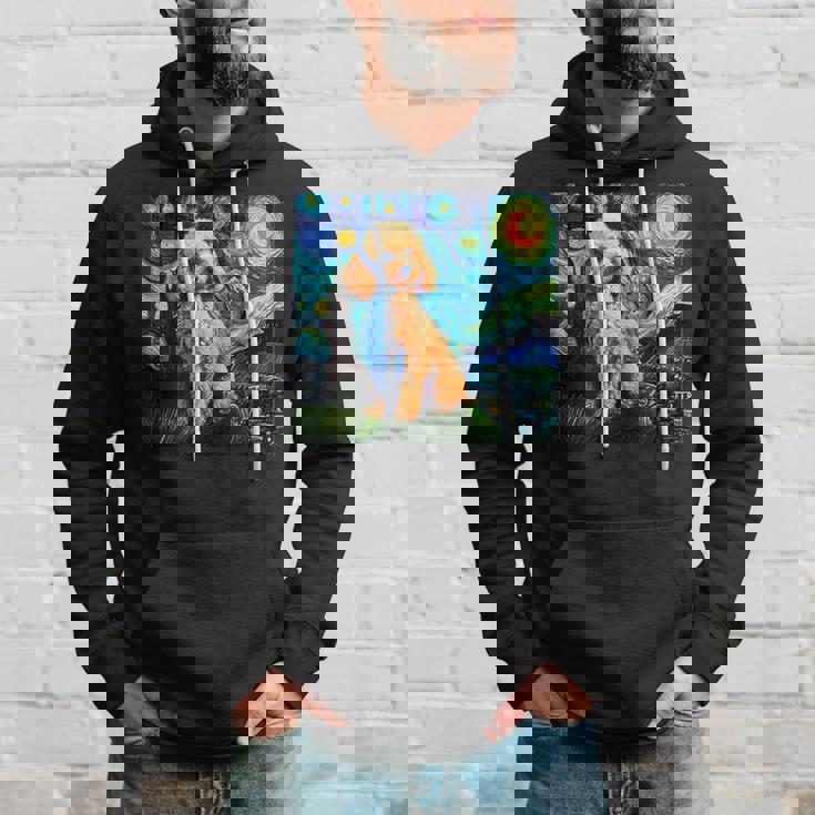 トイプードル 面白いtシャツ 犬 ゴッホ 星月夜 かわいい メンズ 子供 おもしろ 服 グッズ ネタ パーカー 彼への贈り物