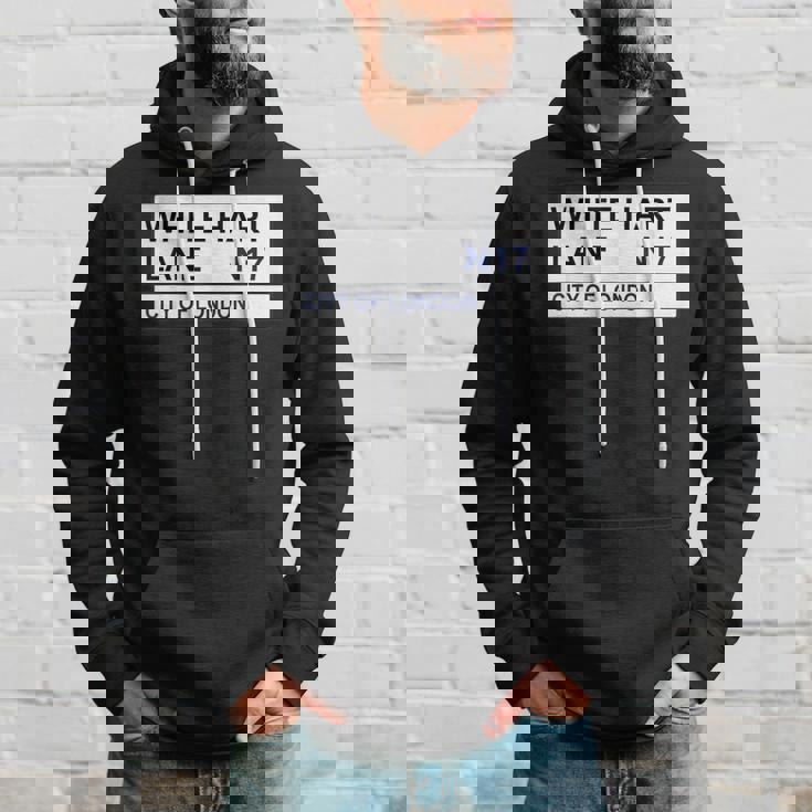 トッテナム フットボールチーム ホワイト ハートレーン ストリートサイン パーカー 彼への贈り物