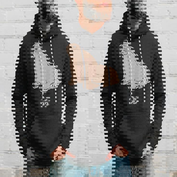 トド《ビッグ プリント》【どうぶつフレンズ】海・水族館の生き物 ゆるくてかわいい キャラクター イラスト パーカー 彼への贈り物