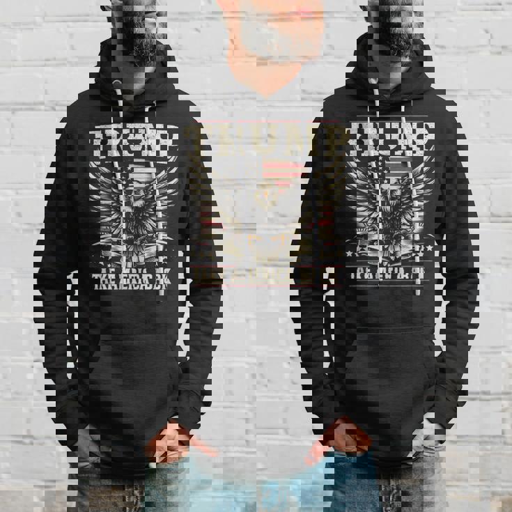 トランプ 2024 テイク・アメリカ・バック トランプ大統領 パーカー 彼への贈り物