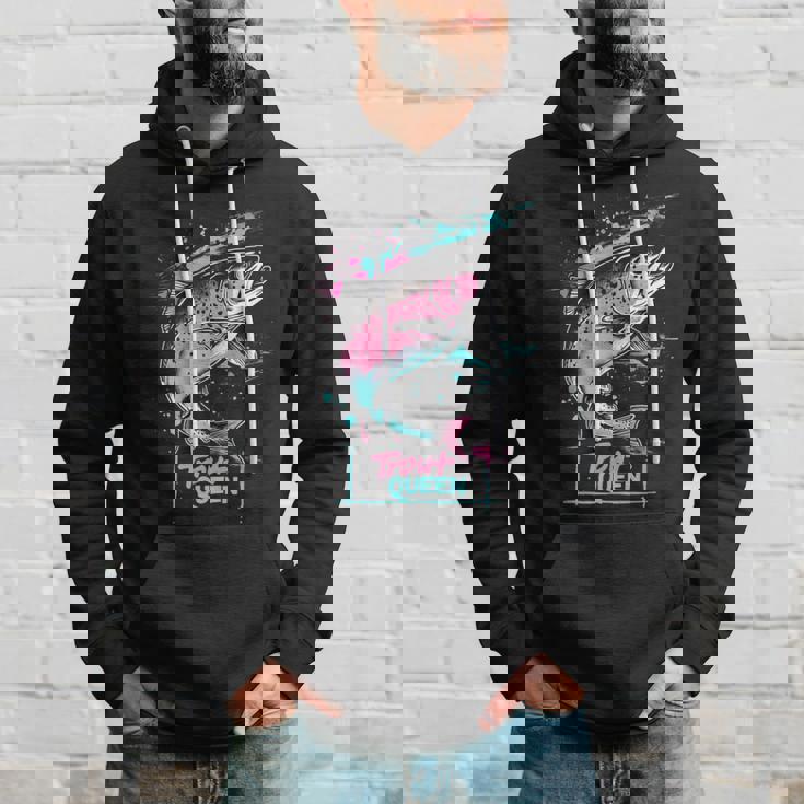 ニジマスのフライフィッシング・グラフィック トラウト・クイーン パーカー 彼への贈り物