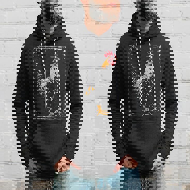 ニワトリ 絵画 描画 動物 アート グラフィック ニワトリ パーカー 彼への贈り物