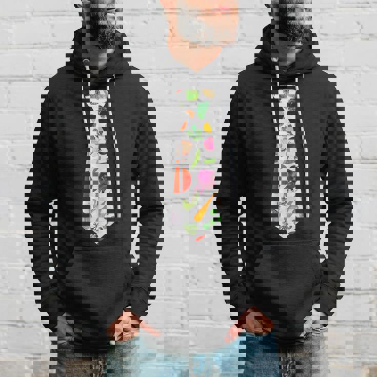 ネギニンジンと豆の柄のベジタブルタイ パーカー 彼への贈り物