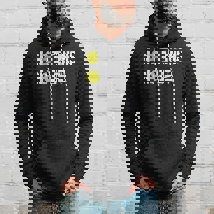 ノーテニスノーライフ テニス好き アウトドア好き ソフトテニス好き クール テニスサークル ソフトテニス パーカー 彼への贈り物