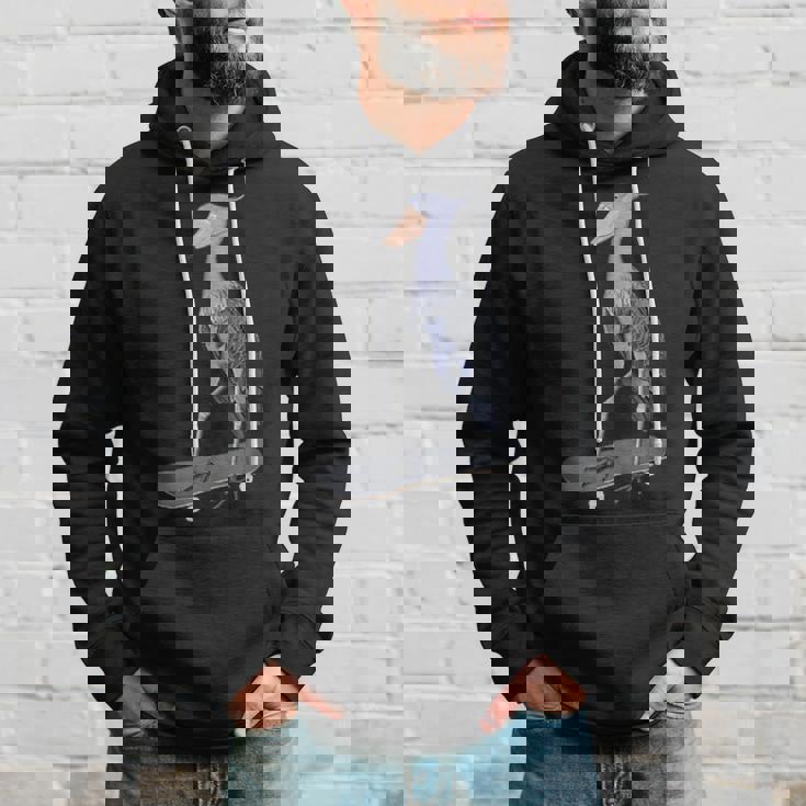 ハシビロコウ スケートボード 鳥 動物 図 バードウォッチング 贈り物 鳥類学者 生物学者 自然科学 パーカー 彼への贈り物