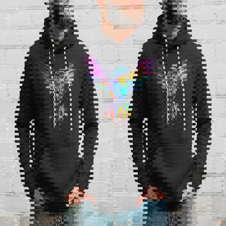 ハチドリ カラフル アート 動物 グラフィック 鳥 ハチドリ パーカー 彼への贈り物