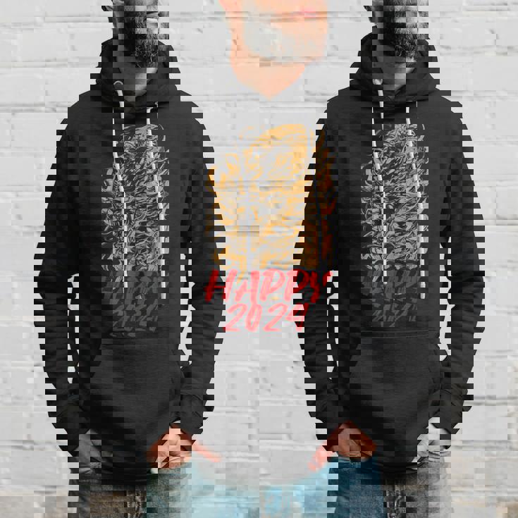 ハッピー2024ドラゴンイヤーチャイニーズ2024ハッピーニューイヤー パーカー 彼への贈り物