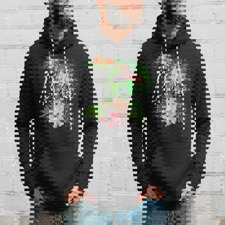 ハワイアンハイビスカスの花 アロハ パーカー 彼への贈り物