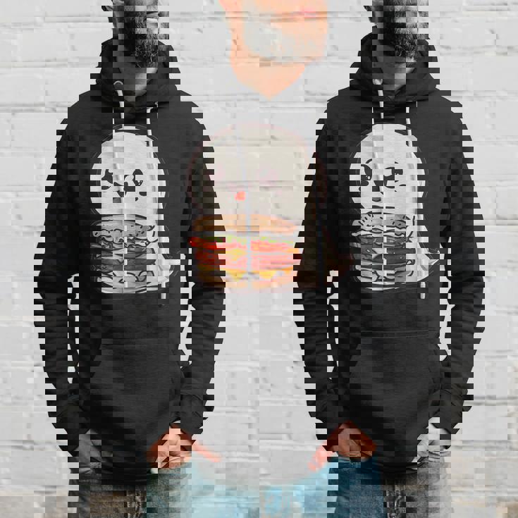 ハンバーガーとかわいいおばけ パーカー 彼への贈り物