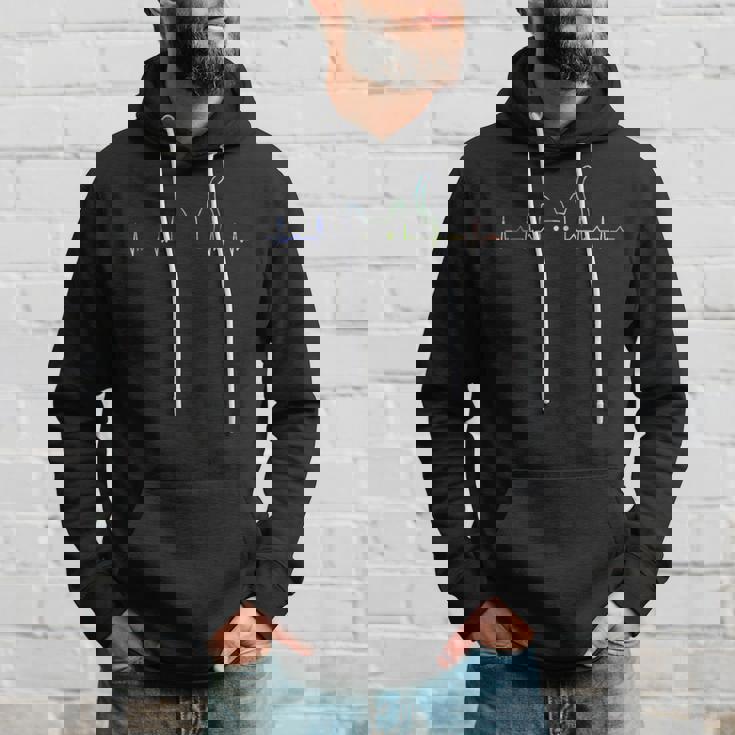 ハートビート 猫好き ねこ好き ネコ好き ハートビート猫 猫の飼い主 心電図 おもしろ 可愛い ねこ ネコ 猫 長袖tシャツ パーカー 彼への贈り物