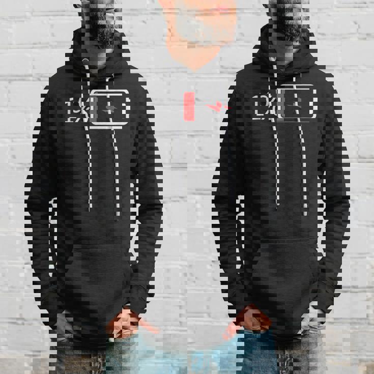 バッテリー1 – バッテリー1 I おもしろ低エネルギーパーセント パーカー 彼への贈り物