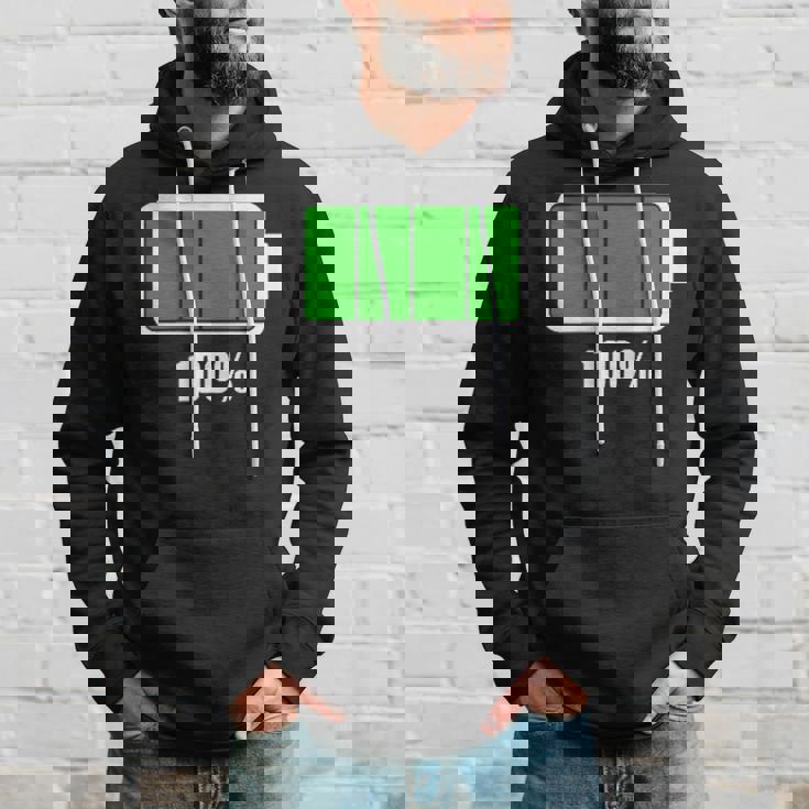 バッテリー100シャツ バッテリーハートフル充電バッテリーフル。 パーカー 彼への贈り物