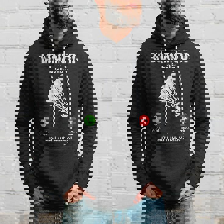 バドミントン呼び出しバドミントン愛好家面白いバドミントン選手 パーカー 彼への贈り物