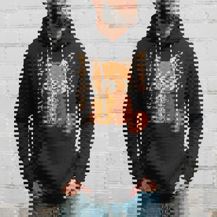 バブルティー レッサーパンダ ボバ カワイイ タピオカ アニメ かわいい パーカー 彼への贈り物