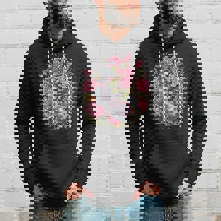 バラとチューリップを持つイタリアン・グレーハウンド犬 パーカー 彼への贈り物