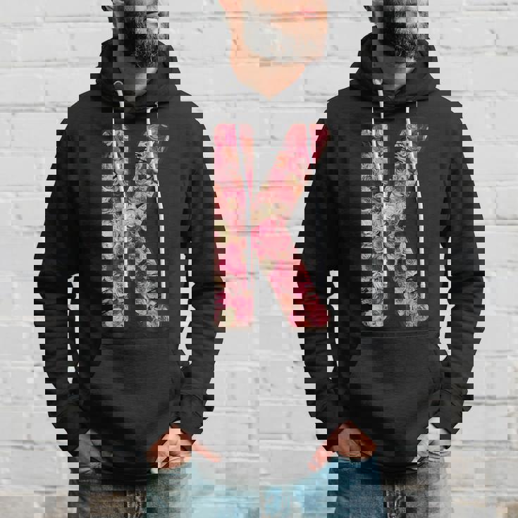 バラ柄のフローラルモノグラムk パーカー 彼への贈り物