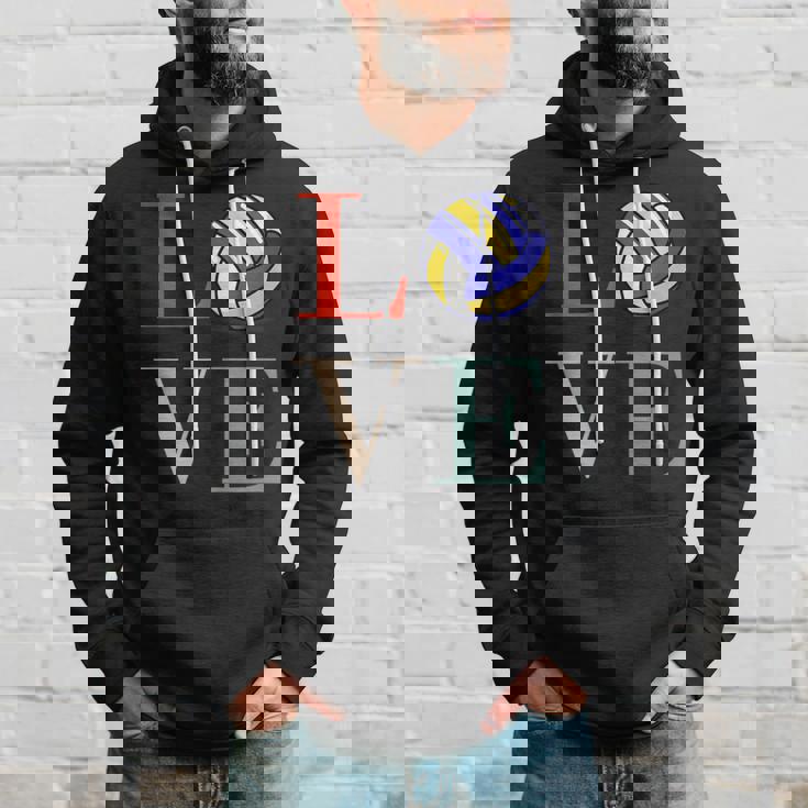 バレーボール 面白い バレー部 おもしろ 文字入り 服 おもしろグッズ 文字 ネタ メンズ Love 部活 パーカー 彼への贈り物