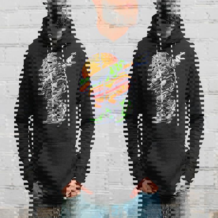 バーガー ダビング チーズ バーガー デイダンス 面白い ハンバーガー パーカー 彼への贈り物