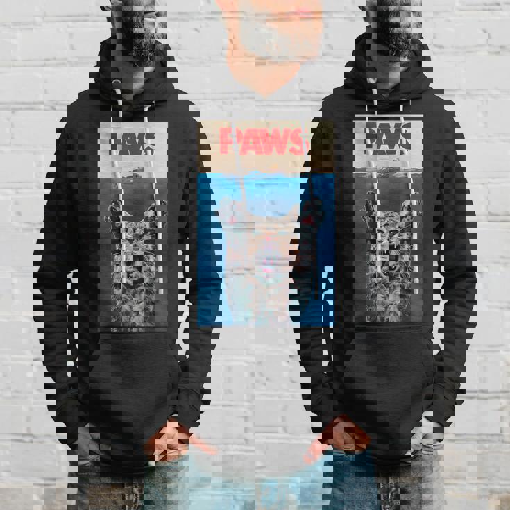 パウス おもしろ猫 パロディ 猫 恋人 ギフト 子猫 サメ ネズミ 鳴き声 パーカー 彼への贈り物