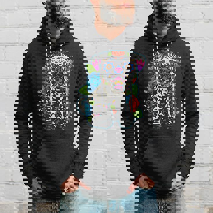 パグ シュガースカル メキシコ 犬 カラベラ 死者の日 パーカー 彼への贈り物