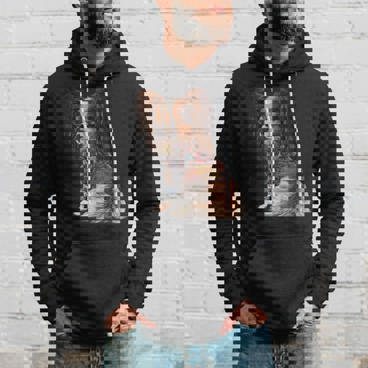 パピヨン犬 日本の伝統的なドラゴンタトゥー イレズミ パーカー 彼への贈り物