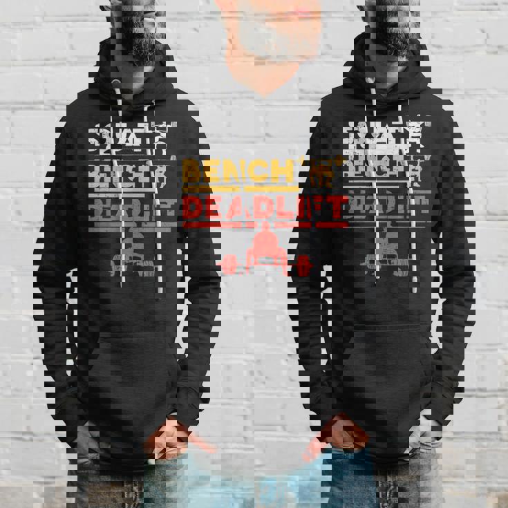 パワーリフティング、スクワット、ベンチ、デッドリフト、ウェイトリフティングtシャツ パーカー 彼への贈り物