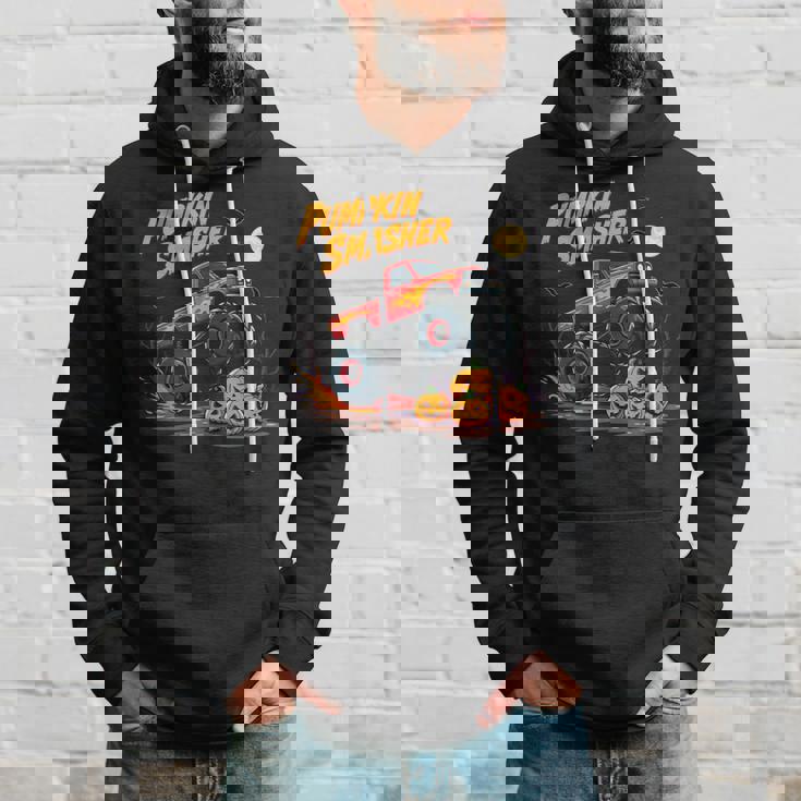 パンプキンスマッシャー モンスタートラック ハロウィン ジャック・オー・ランタン パーカー 彼への贈り物