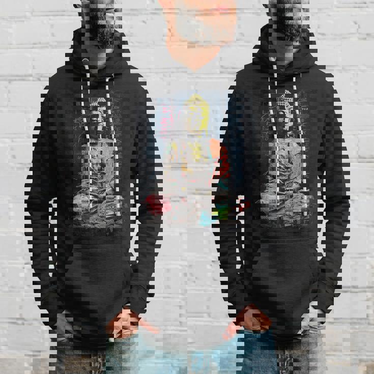 ヒップホップ Y2k Hip Hop ヴィンテージ レトロ ヒップスター エッジー ストリートウェア 仏陀 パーカー 彼への贈り物