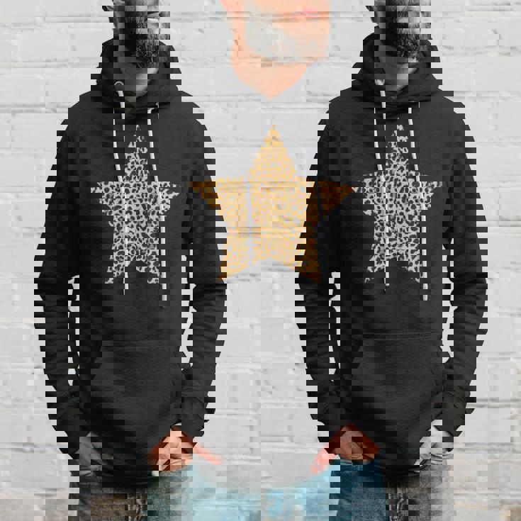 ヒョウ柄 アニマルプリント 星 パーカー 彼への贈り物